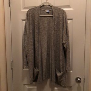 JJill gray open cardigan
